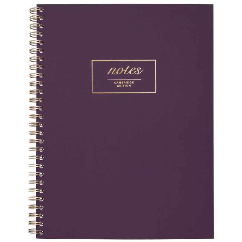 Cambridge Business Notebook, Legal Ruled Paper, 6-1/2" x 9-1/2", 80 Sheets, Flexible Soft Touch Cover, Purple (49556) - Image 1